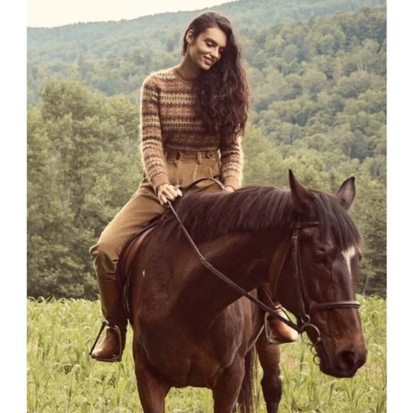 💕DOEN💕 Atherton Pant ~ High Waisted Corduroy Pants Chestnut Brown 12 NWT - Picture 3 of 15